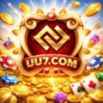 UU7 Game App download interface showing mobile gaming platform with login and registration options